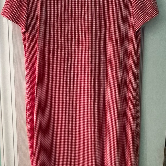 Talbots Red and White Gingham Maxi Shirt Dress - Picture 7 of 10